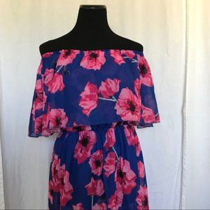 Floral Off The Shoulder Maxi Dress XL
